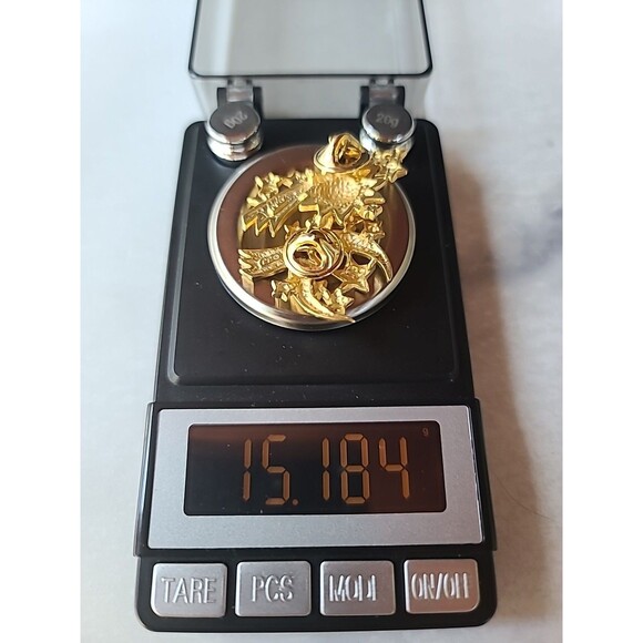 JJ Jonette Shooting Stars Sun and Moon Gold Tone Metal Pins, Vintage - Picture 10 of 10